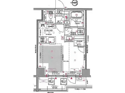 オープンレジデンシア町屋(ワンルーム/3階)の間取り写真