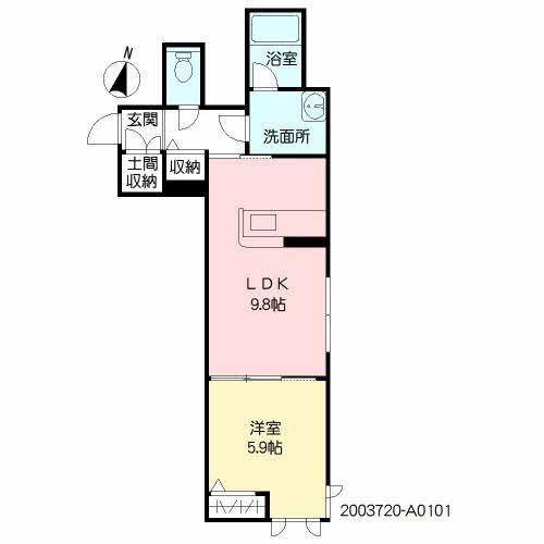 シャーメゾン南丘(1LDK/1階)の間取り写真