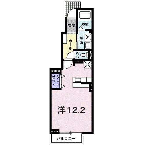 レーベン スクエア II号館(1K/1階)の間取り写真