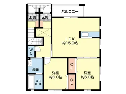 アメニティIII(2LDK/1階)の間取り写真