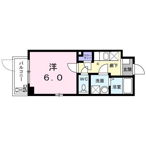イストワール(1K/2階)の間取り写真