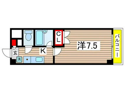 セントラルハイツ新和(1K/1階)の間取り写真