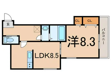 アズール京急生麦(1LDK/3階)の間取り写真