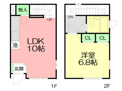 ARIEL ENA(1LDK/1階)の間取り写真