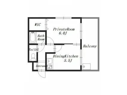 ピュアランド(1DK/2階)の間取り写真