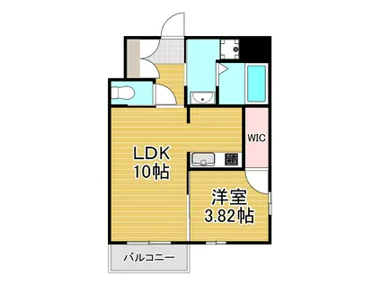 STUDIE TOBIHATA(1LDK/4階)の間取り写真