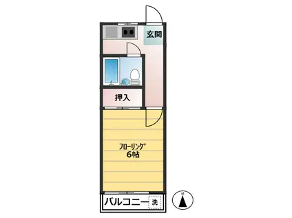 ザ・レジデンス中野(1K/2階)の間取り写真