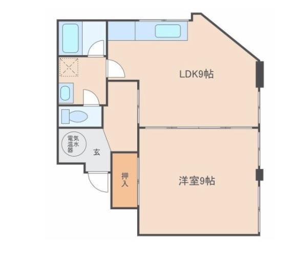 不二屋第2ビル(1LDK/3階)の間取り写真