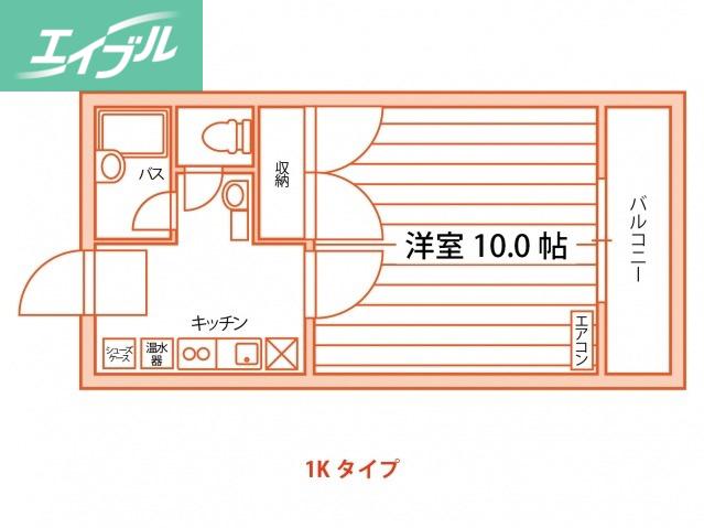 Y・N・G西坂V(1K/2階)の間取り写真