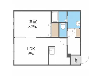 KS KOWA N20(1LDK/4階)の間取り写真