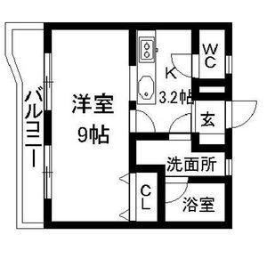 第5マユミビル(1K/1階)の間取り写真