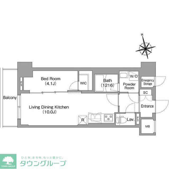 コンフォリア・リヴ南砂町イースト(1LDK/3階)の間取り写真