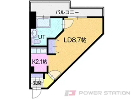 VISTA東雲(1K/3階)の間取り写真