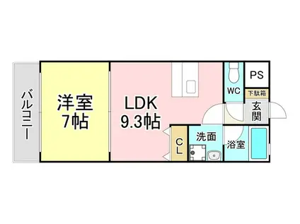 KN21白銀(1LDK/5階)の間取り写真