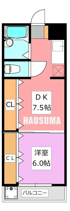 正太駒込マンション(2K/4階)の間取り写真
