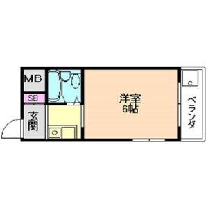 アーク上ノ島(1K/3階)の間取り写真