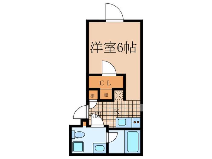 MDM大森(1K/3階)の間取り写真
