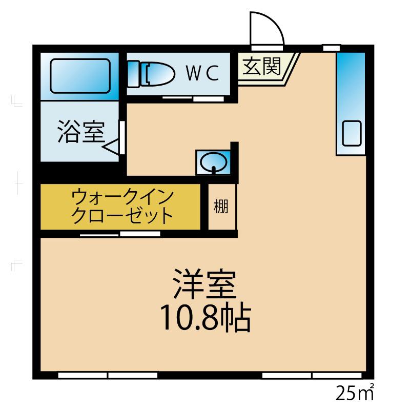 ユーカリコーポA(ワンルーム/2階)の間取り写真