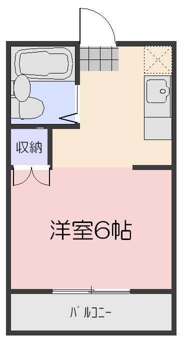 メゾンMK豊成(1K/2階)の間取り写真
