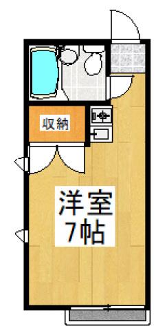 美しの森ハウスB(ワンルーム/2階)の間取り写真