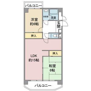 トーク21(2LDK/3階)の間取り写真