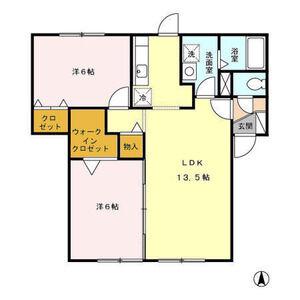 コルナス(2LDK/1階)の間取り写真