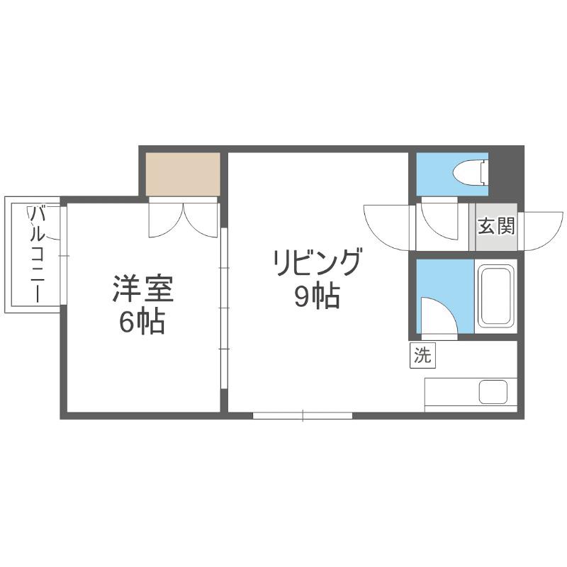 パルコート62(1LDK/3階)の間取り写真