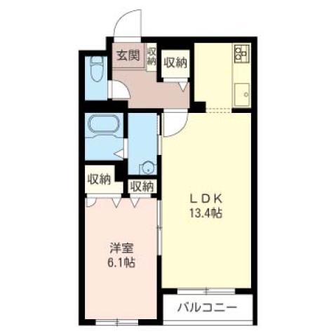 MAISON DE NOEL(1LDK/3階)の間取り写真