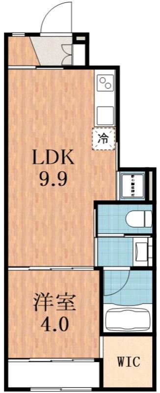 IRIS(1LDK/1階)の間取り写真