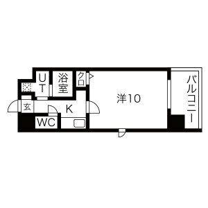 NEO JAPANESQUE出来町(1K/8階)の間取り写真