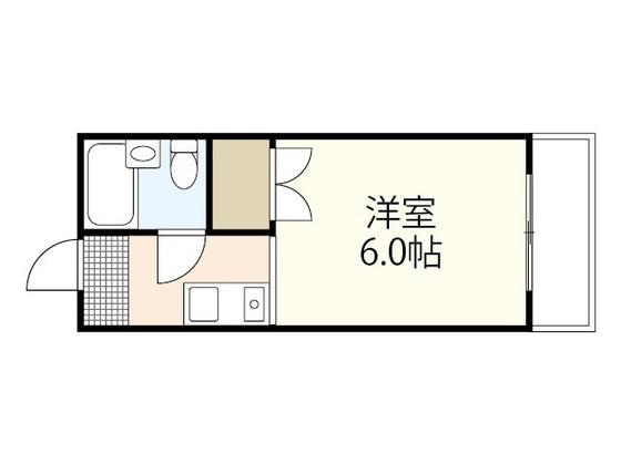 創和ハイツ(1K/1階)の間取り写真