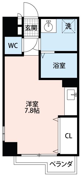 WITH STAGE(ワンルーム/5階)の間取り写真