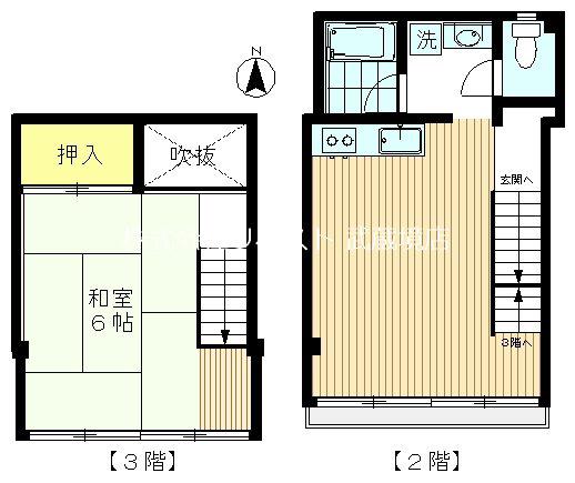 コーポ千代田(1DK/2階)の間取り写真