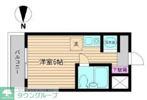 ポルタ・ビアンカ(ワンルーム/3階)の間取り写真