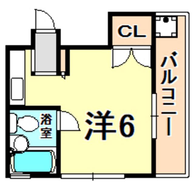 MSCOURT西宮仁川町(ワンルーム/3階)の間取り写真