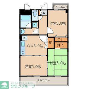 メゾン寿(3DK/3階)の間取り写真