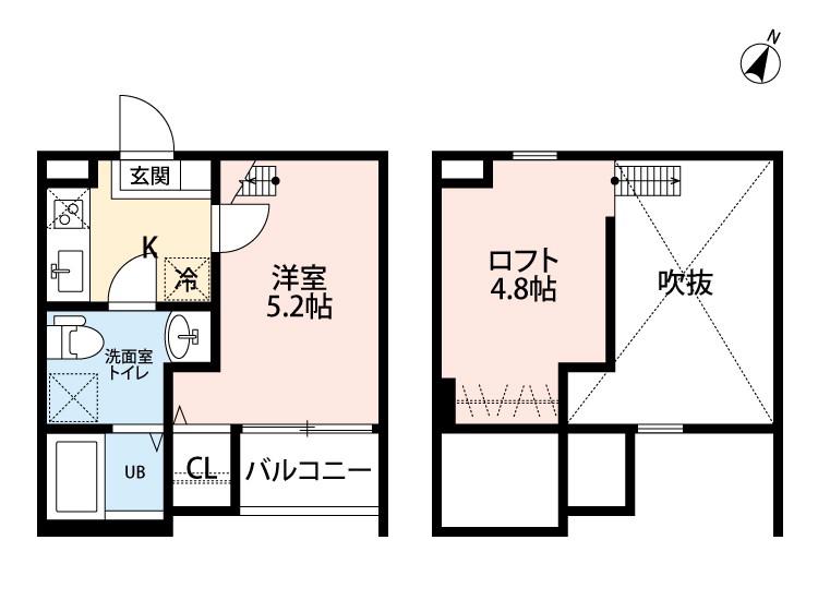 I-KEA(1SK/2階)の間取り写真