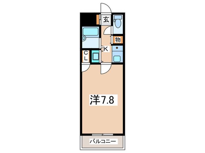 ステラレジデンス横浜(1K/6階)の間取り写真