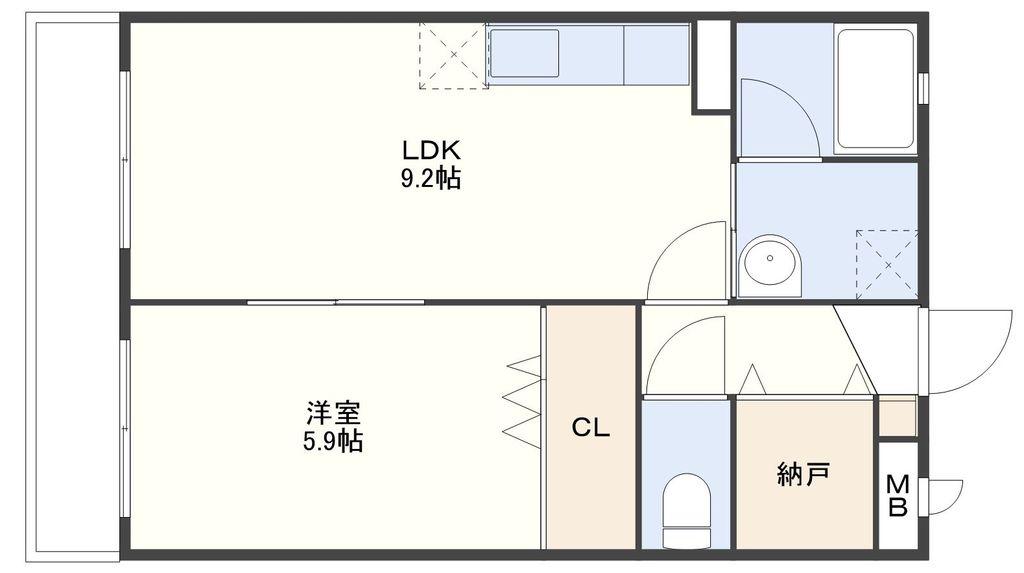 アルディア田崎壱番館(1LDK/3階)の間取り写真