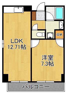 タカフジ・アパートメント(1LDK/9階)の間取り写真