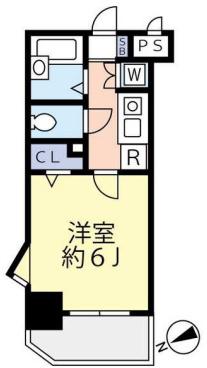 グランヴァン大井町(1K/4階)の間取り写真