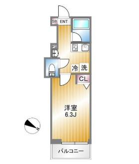 GRANQUAL MINAMIYONO(1K/1階)の間取り写真