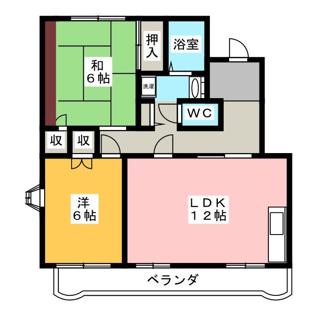 G.T.ハイツ(2LDK/2階)の間取り写真