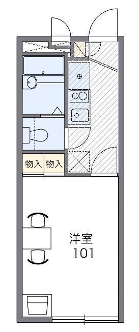 レオパレスフローリッシュ(1K/2階)の間取り写真