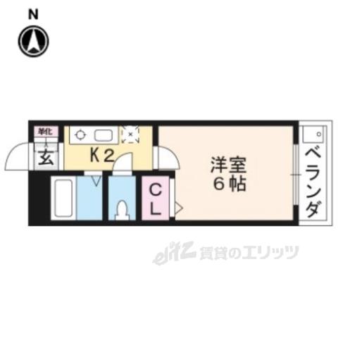 パレスMIZUHO(1K/2階)の間取り写真