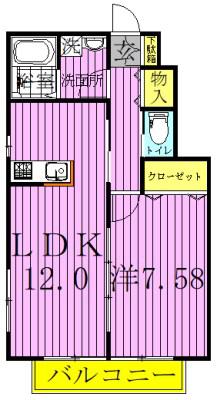 LIBLISS 愛宕(1LDK/1階)の間取り写真