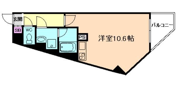 EZA蛍池(ワンルーム/3階)の間取り写真