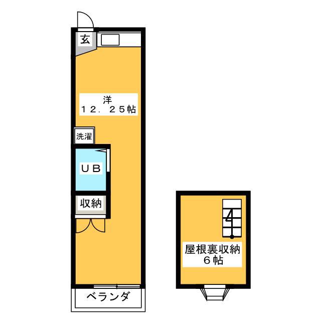 横浜フェニックス(ワンルーム/2階)の間取り写真