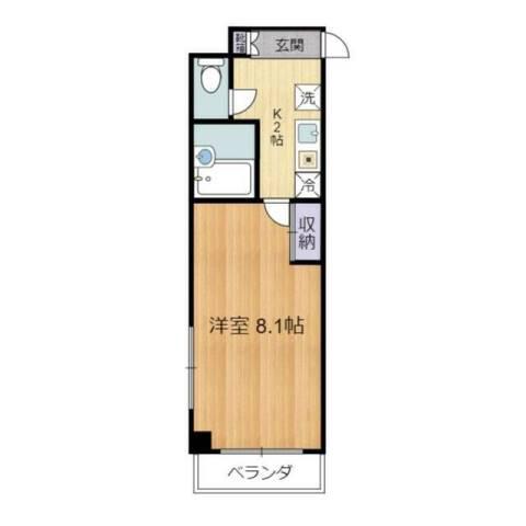 リトルアージュ(1K/2階)の間取り写真