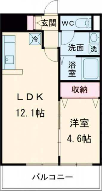 ONES(1LDK/3階)の間取り写真